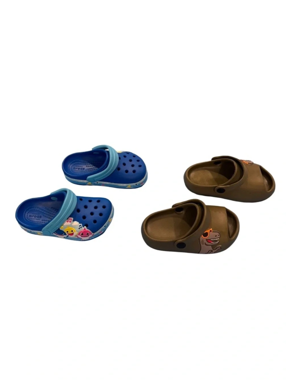 Toddler Blue Crocs Clog and Unbranded  Green Clog